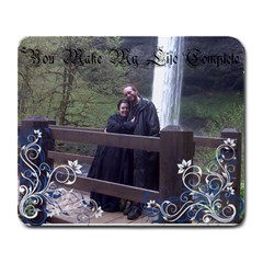 you make my life complete - Large Mousepad