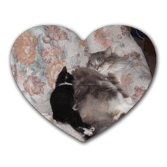 oreo and mac - Heart Mousepad