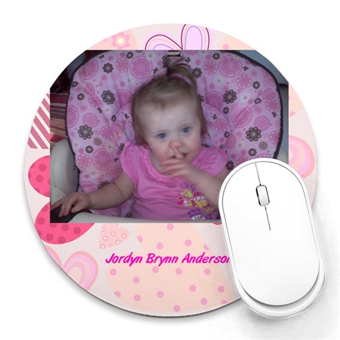 Mouse Pad By Heidi Krogstad 8 x8  Round Mousepad - 1