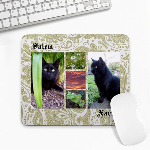 Salem & Xavier Mousepad By Louise 9.25 x7.75  Mousepad - 1