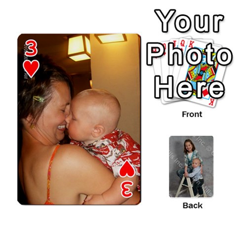 Personalized Playing Cards By Jennfer Front - Heart3