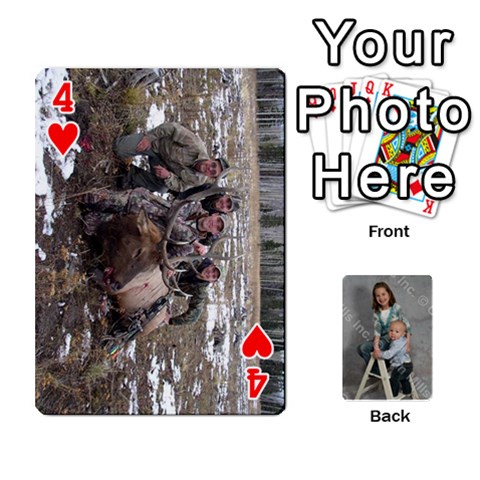 Personalized Playing Cards By Jennfer Front - Heart4
