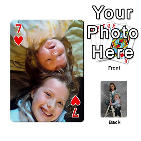 Personalized Playing Cards By Jennfer Front - Heart7
