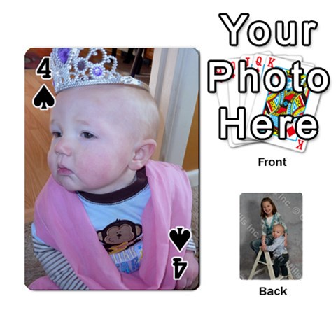 Personalized Playing Cards By Jennfer Front - Spade4