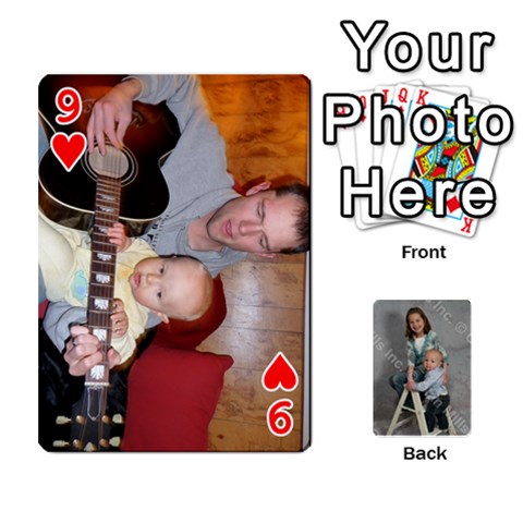 Personalized Playing Cards By Jennfer Front - Heart9