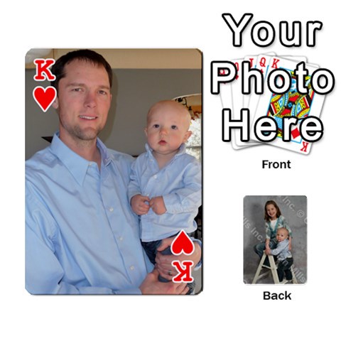King Personalized Playing Cards By Jennfer Front - HeartK