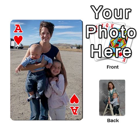 Ace Personalized Playing Cards By Jennfer Front - HeartA