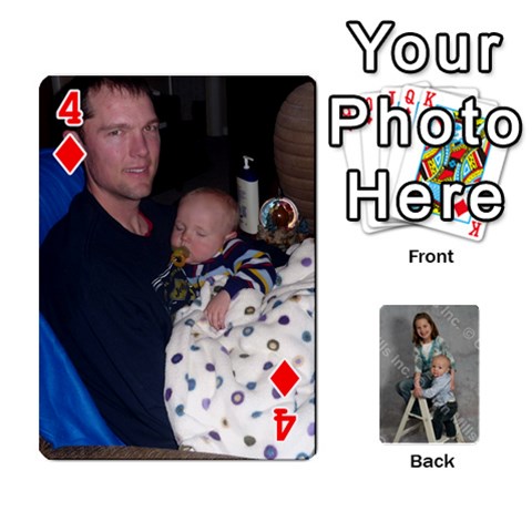 Personalized Playing Cards By Jennfer Front - Diamond4