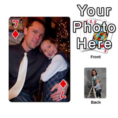 Personalized Playing Cards By Jennfer Front - Diamond7