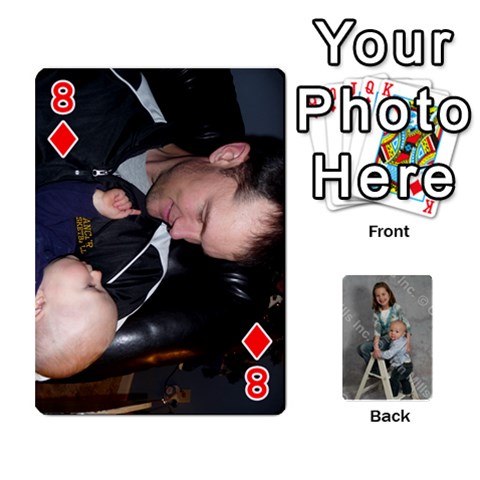 Personalized Playing Cards By Jennfer Front - Diamond8