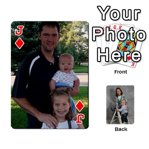 Jack Personalized Playing Cards By Jennfer Front - DiamondJ
