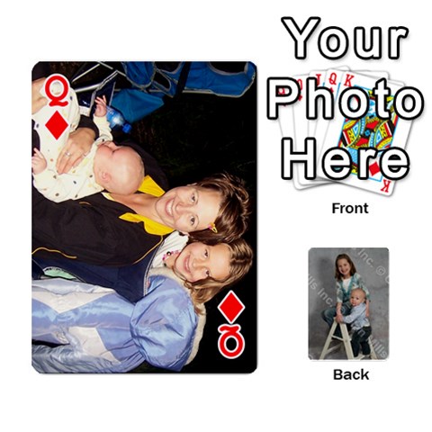 Queen Personalized Playing Cards By Jennfer Front - DiamondQ