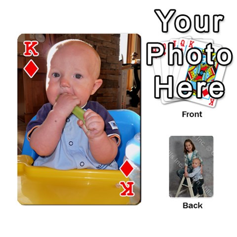 King Personalized Playing Cards By Jennfer Front - DiamondK
