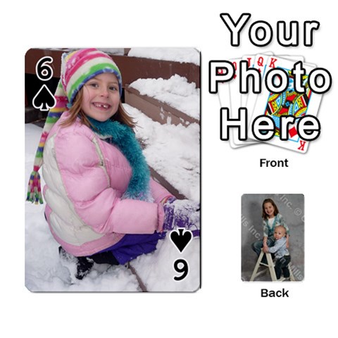 Personalized Playing Cards By Jennfer Front - Spade6