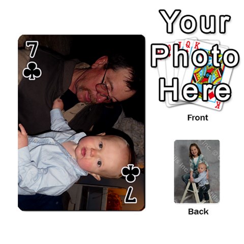 Personalized Playing Cards By Jennfer Front - Club7
