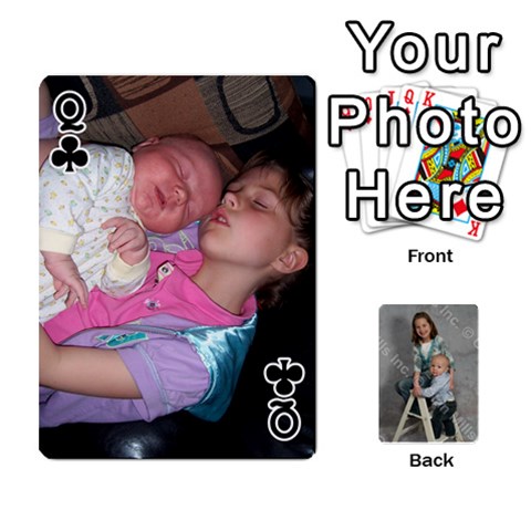 Queen Personalized Playing Cards By Jennfer Front - ClubQ
