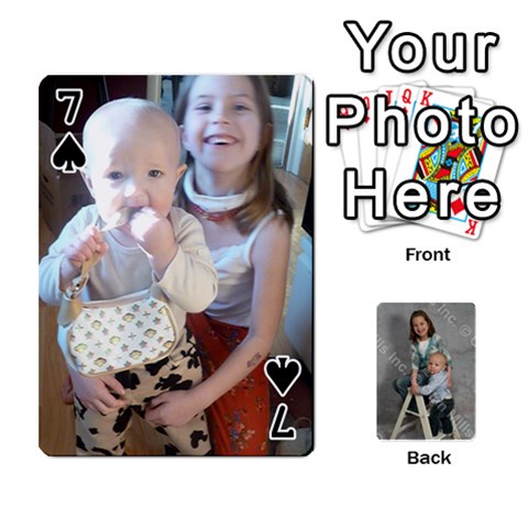 Personalized Playing Cards By Jennfer Front - Spade7