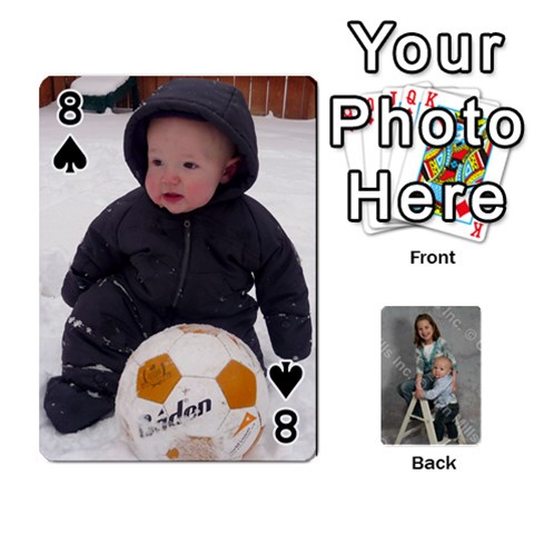 Personalized Playing Cards By Jennfer Front - Spade8