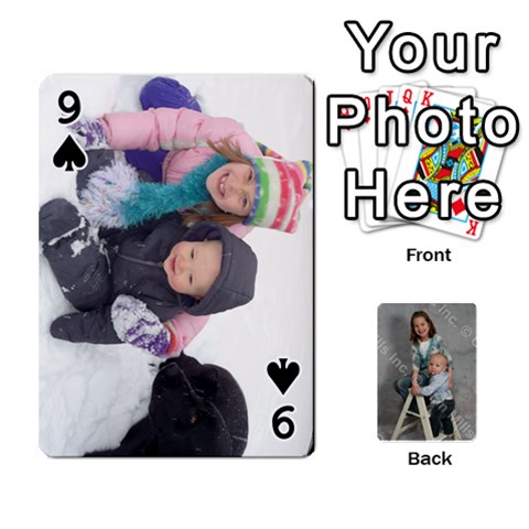 Personalized Playing Cards By Jennfer Front - Spade9