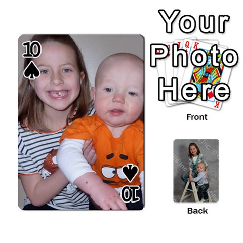 Personalized Playing Cards By Jennfer Front - Spade10