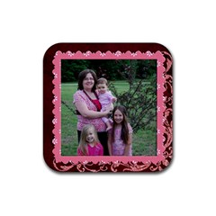 me n girls coaster - Rubber Coaster (Square)