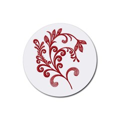 Winter Set Coaster 3 - Rubber Coaster (Round)