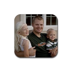 dad coaster - Rubber Coaster (Square)