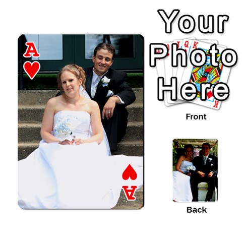 Ace Wedding Cards  By Lisa Front - HeartA
