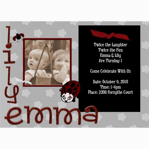 Lil And Em By Laureen 7 x5  Photo Card - 8