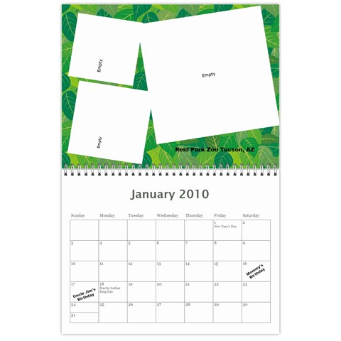 Adriana s Calendar By Anne Frey Jan 2010