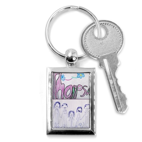 Square Keychain By Naomi Thompson Front