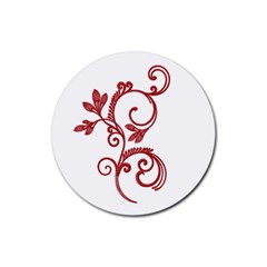 Winter Set Coaster 4 - Rubber Coaster (Round)