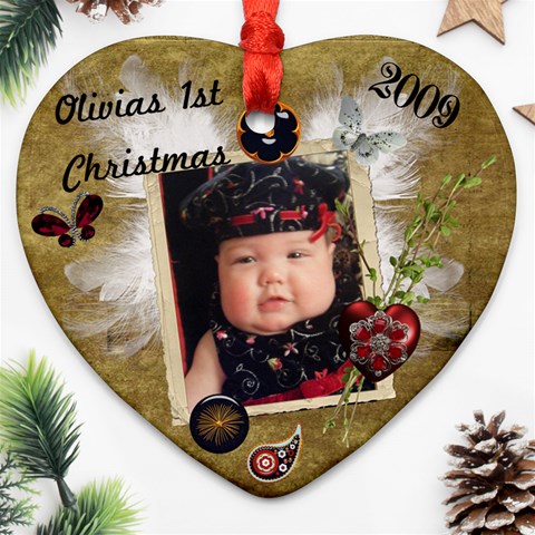 Olivia s 1st Christmas Ornament 2009 By Kate Front