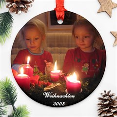 Christmas Ornament of my nieces - Ornament (Round)