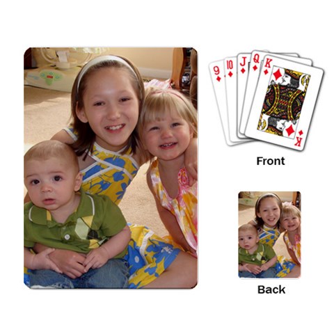 Cousins Playing Cards By Angie Back