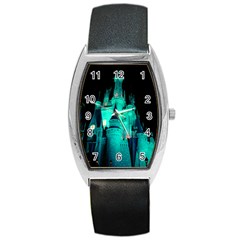 Blue Side Castle Watch - Barrel Style Metal Watch