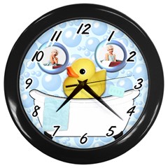 clock for bathroom - Wall Clock (Black)