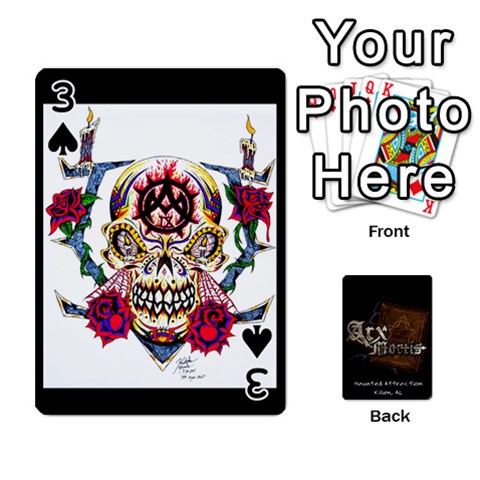 Playing Cards 2 Sides Front - Spade3