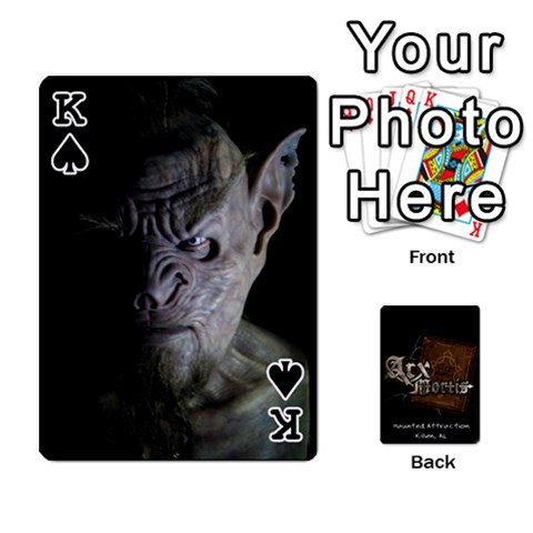 King Playing Cards 2 Sides Front - SpadeK