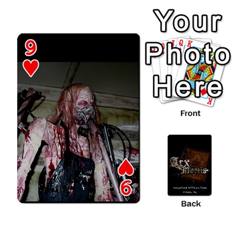 Playing Cards 2 Sides Front - Heart9