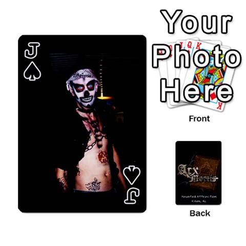 Jack Playing Cards 2 Sides Front - SpadeJ