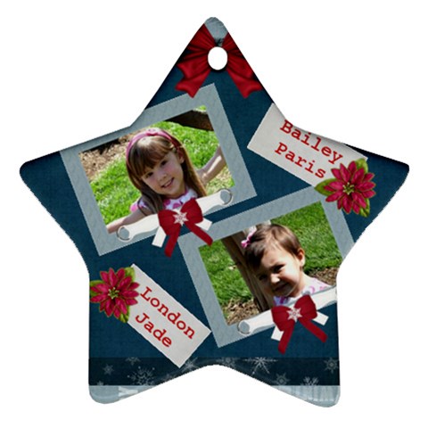 Girls Star Ornament By Christy Fralin Front
