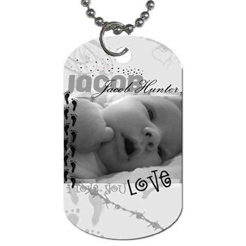 Jacob Dog Tag By Jennifer Kendall Front