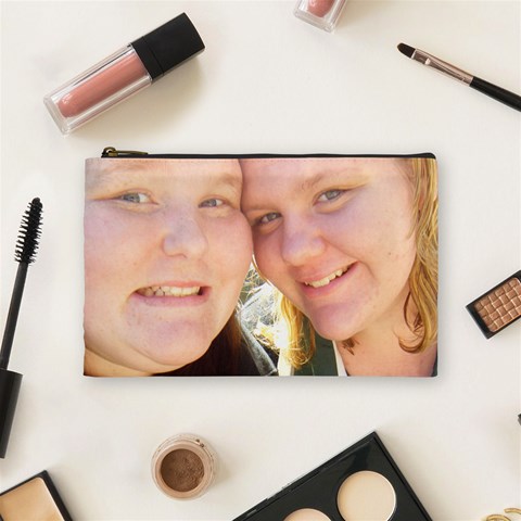 Me And Amy Cosmetic Bag By Tegan Malcolm Front
