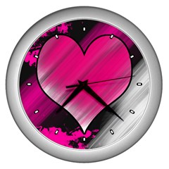 Heart Clock by iJoshsubscribed - Wall Clock (Silver)