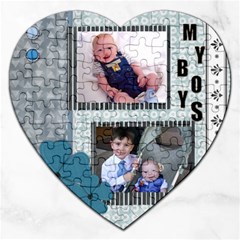 boys puzzle - Jigsaw Puzzle (Heart)