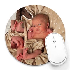 Aubrie - Collage Round Mousepad