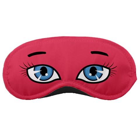 Pink With Blue Eyes And Eyebrows By Margaret Front
