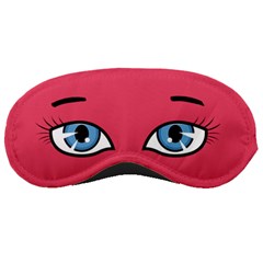 pink with blue eyes and eyebrows - Sleep Mask