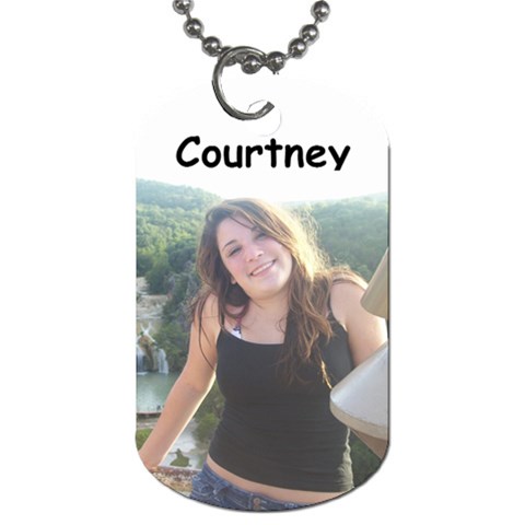 Courtney Dog Tag By Rebecca M Riojas Front
